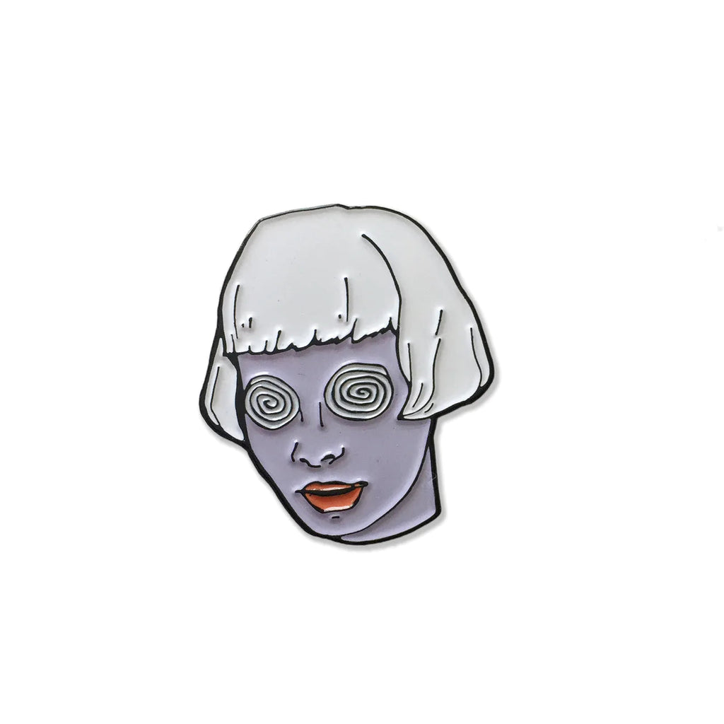 Spiral eyes pin