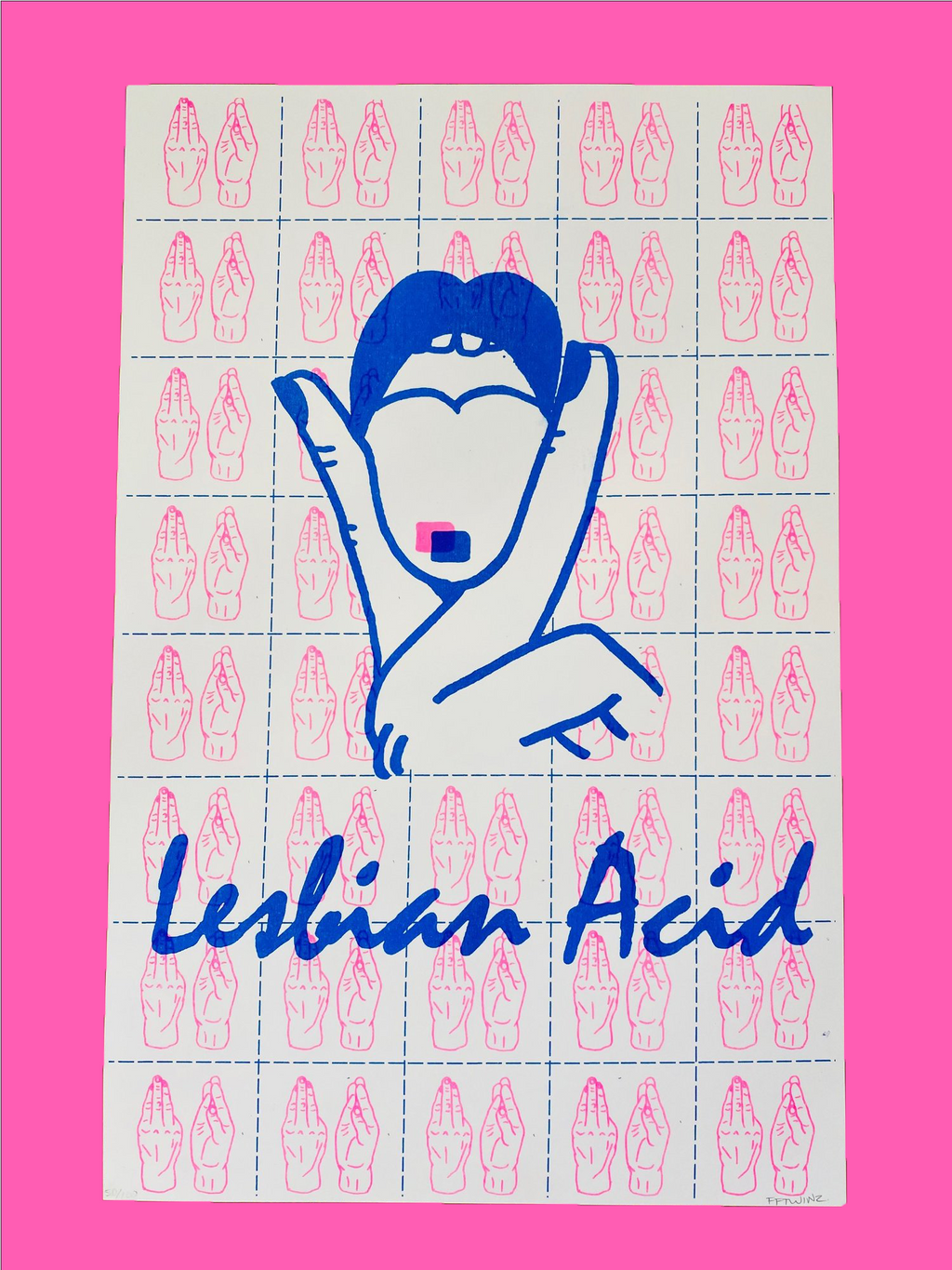 Lesbian Acid Risograph Poster